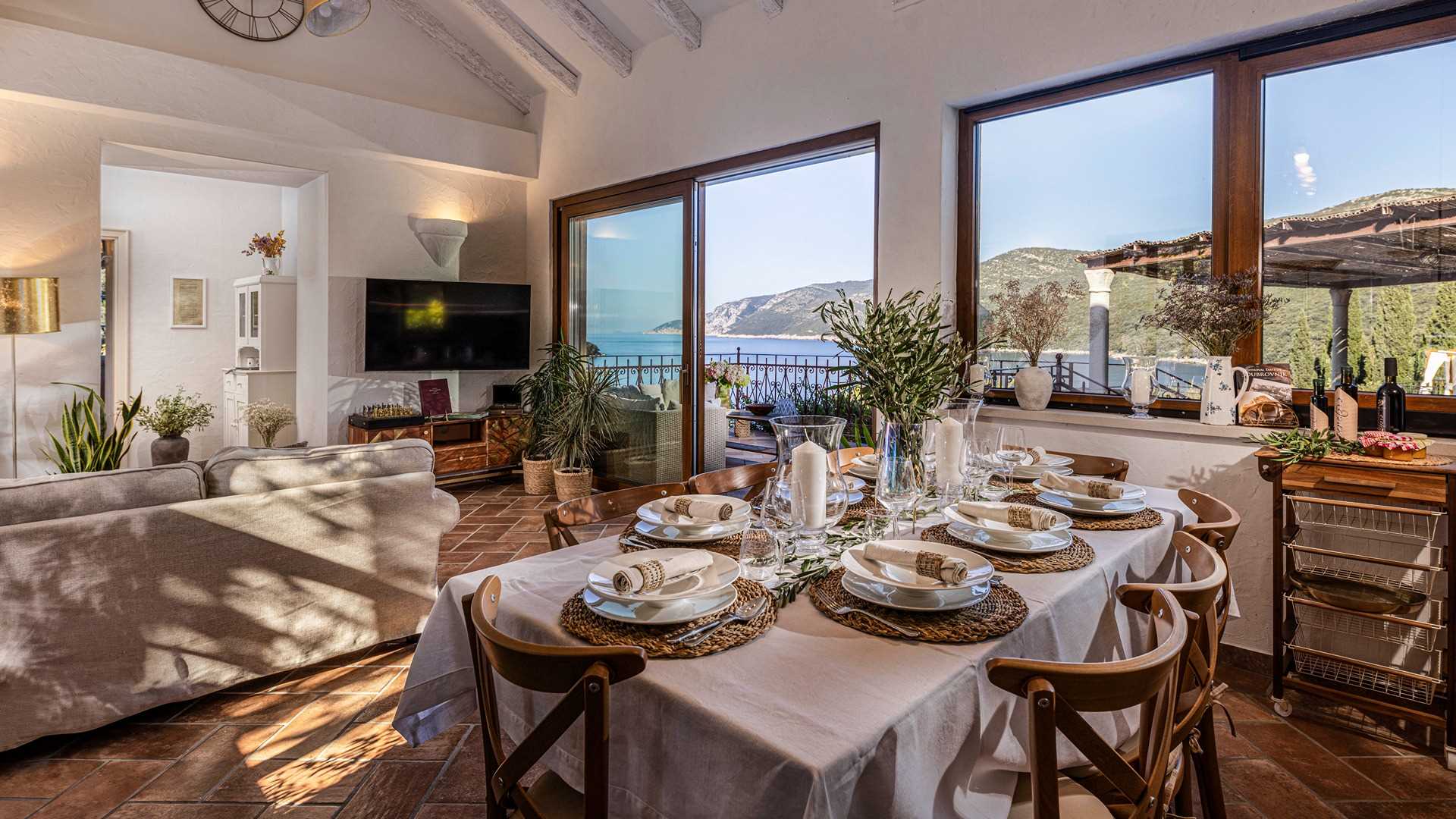 Beachfront villa with pool