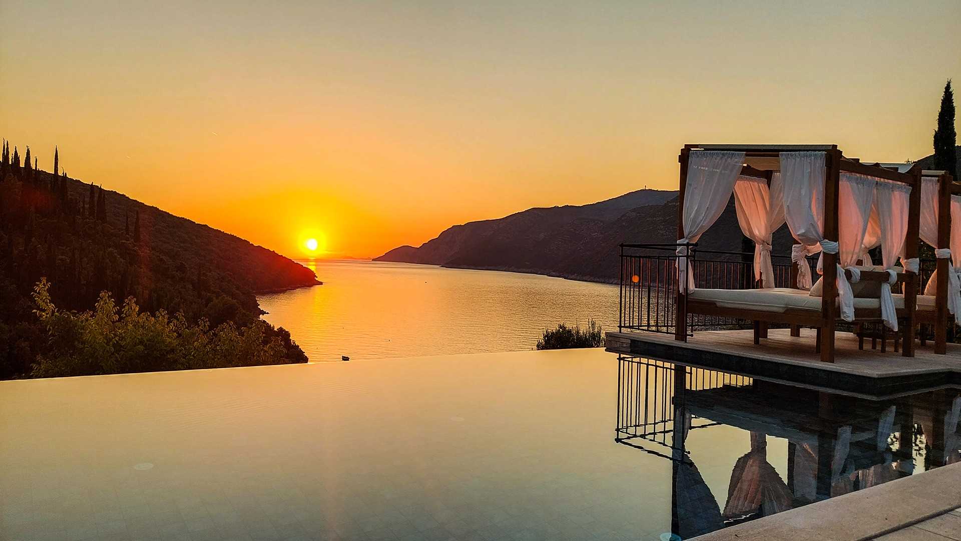 Beachfront villa with pool