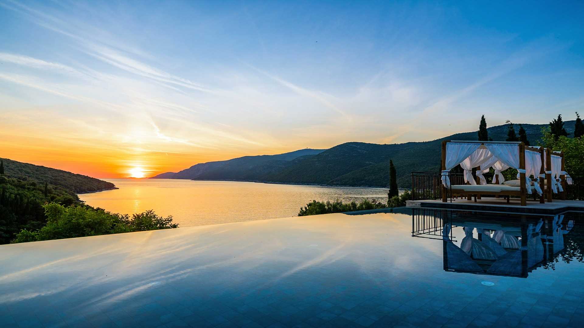 Beachfront villa with pool