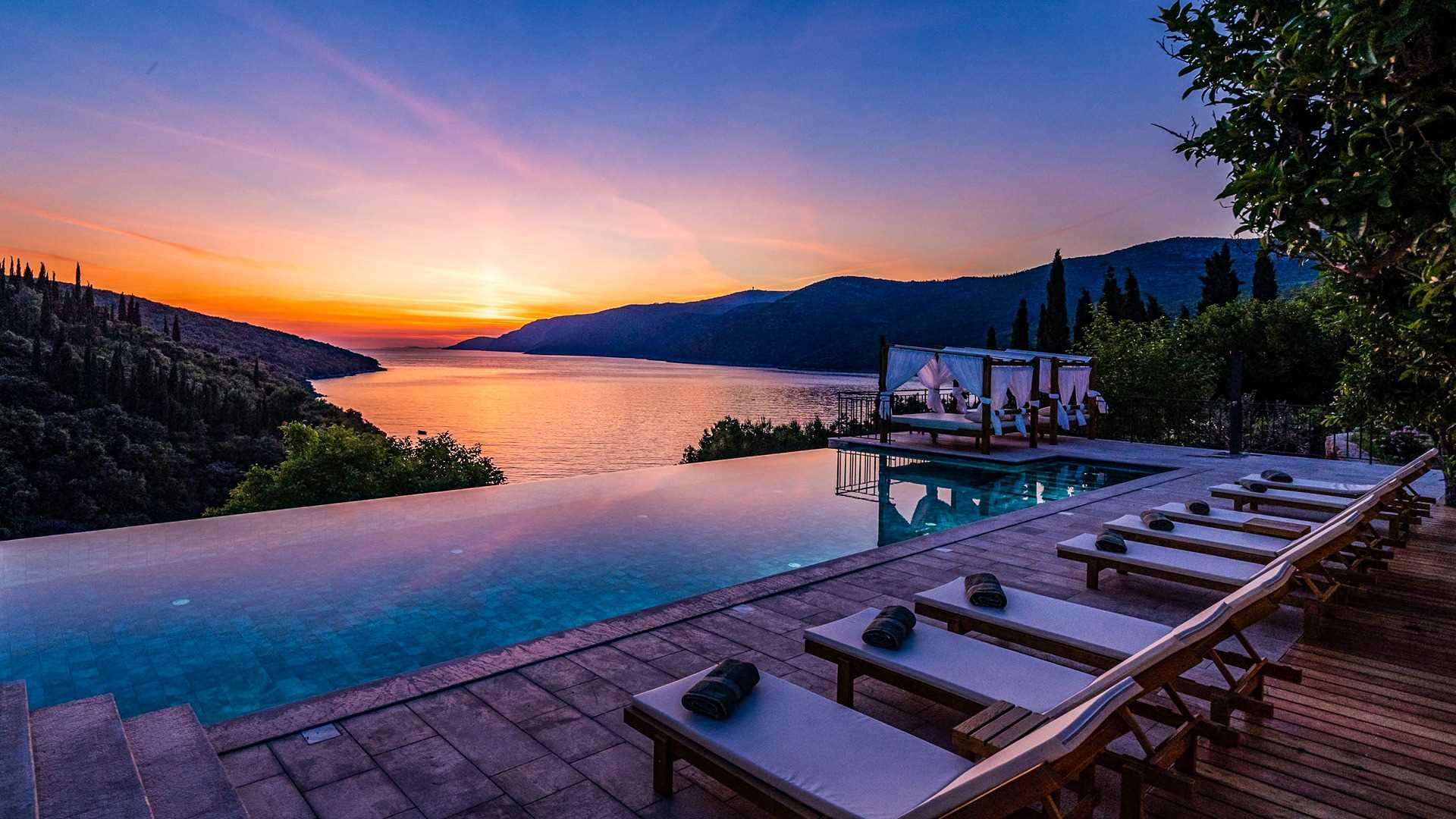 Beachfront villa with pool