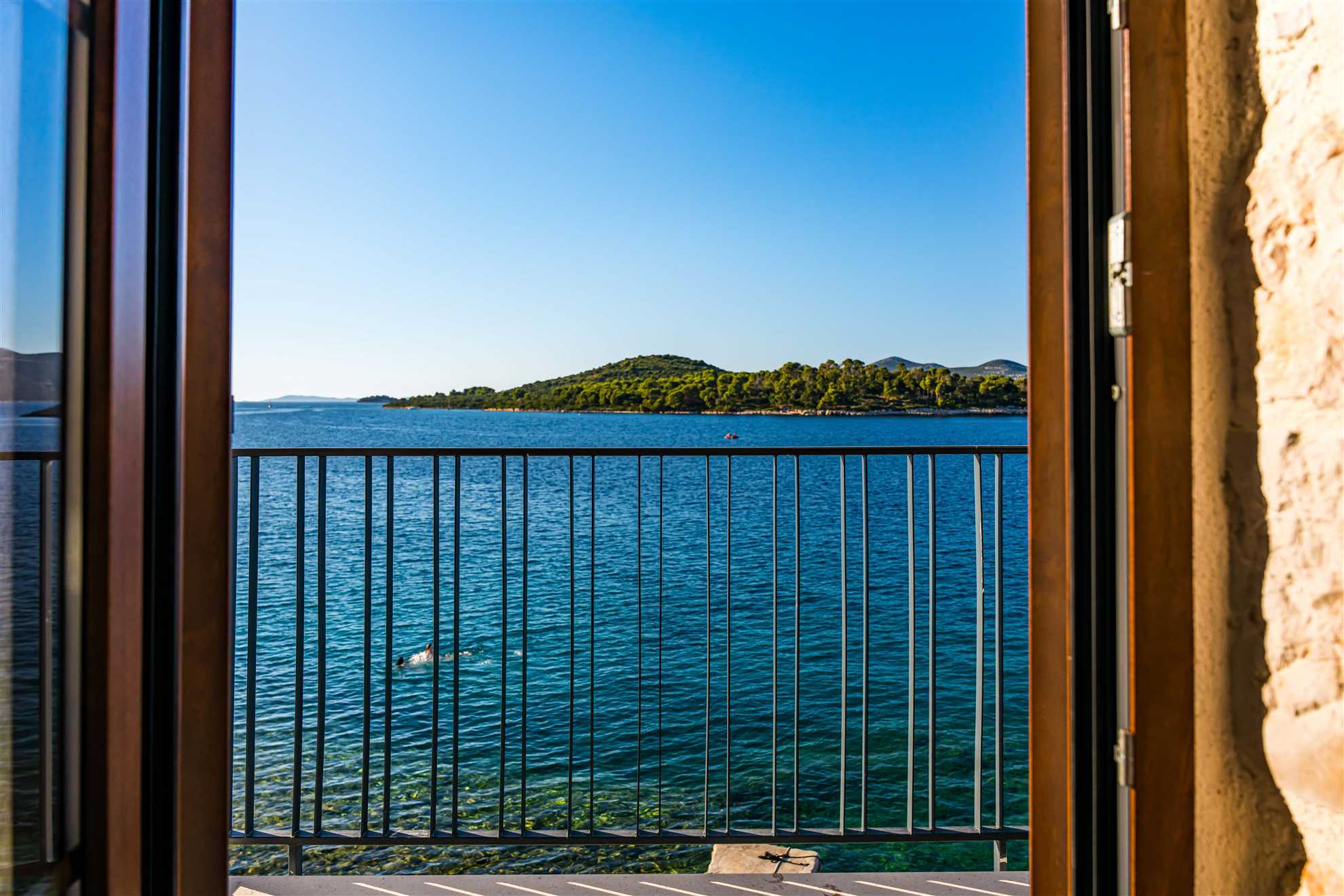 Sea front Villa Draga with heated infinity pool