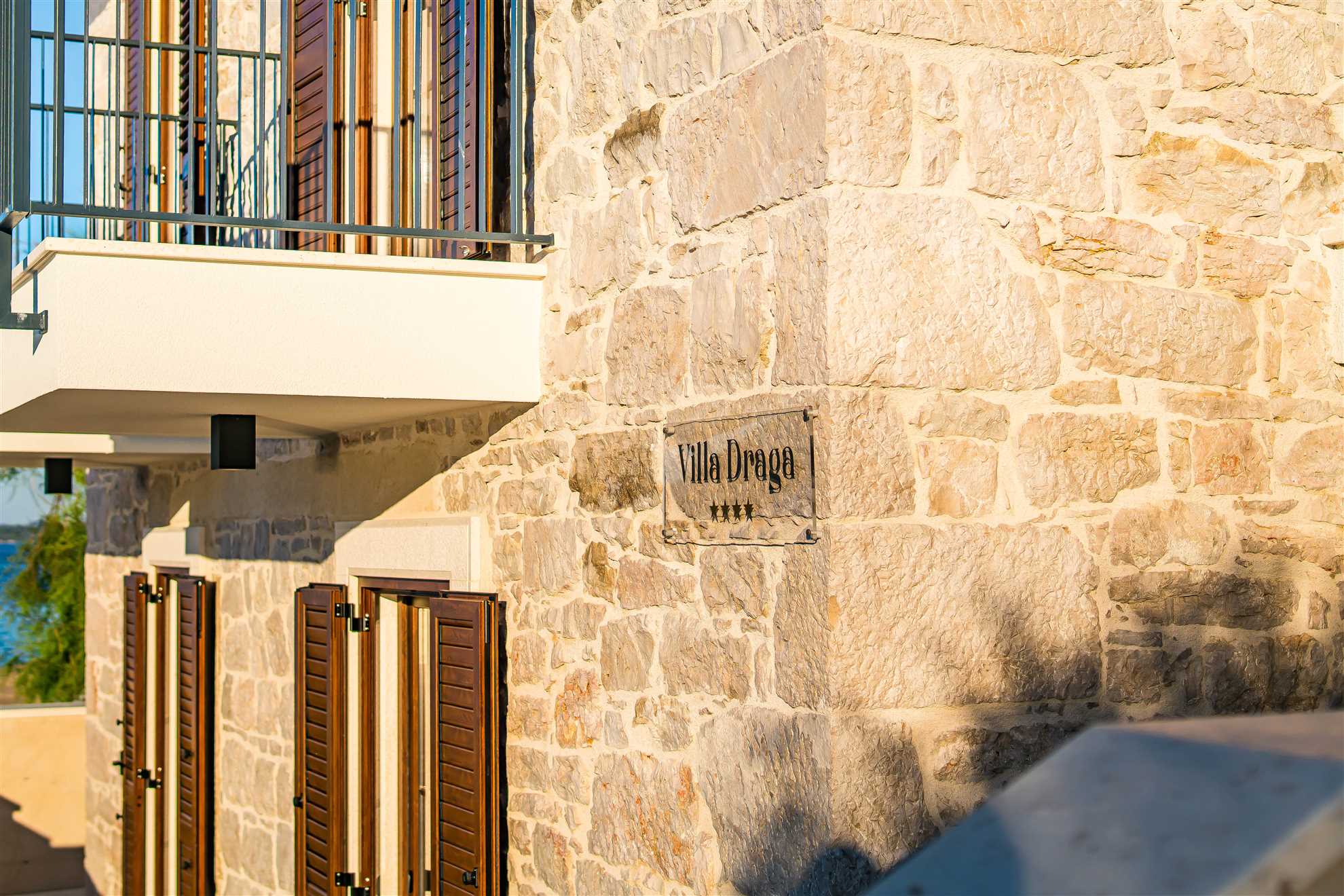 Sea front Villa Draga with heated infinity pool