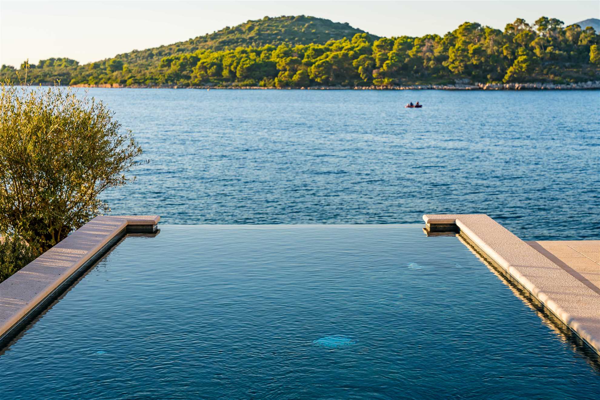 Sea front Villa Draga with heated infinity pool