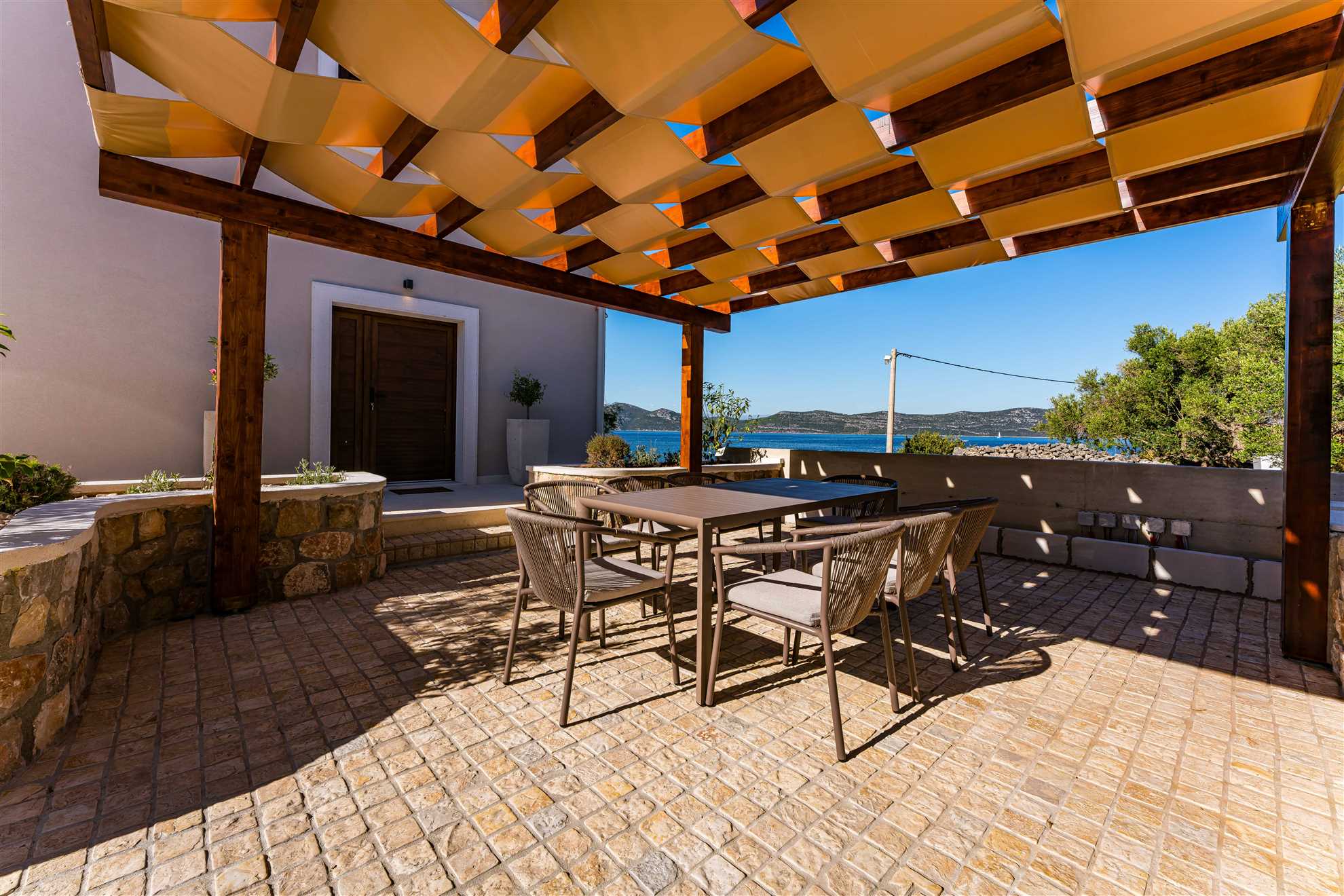 Sea front Villa Draga with heated infinity pool