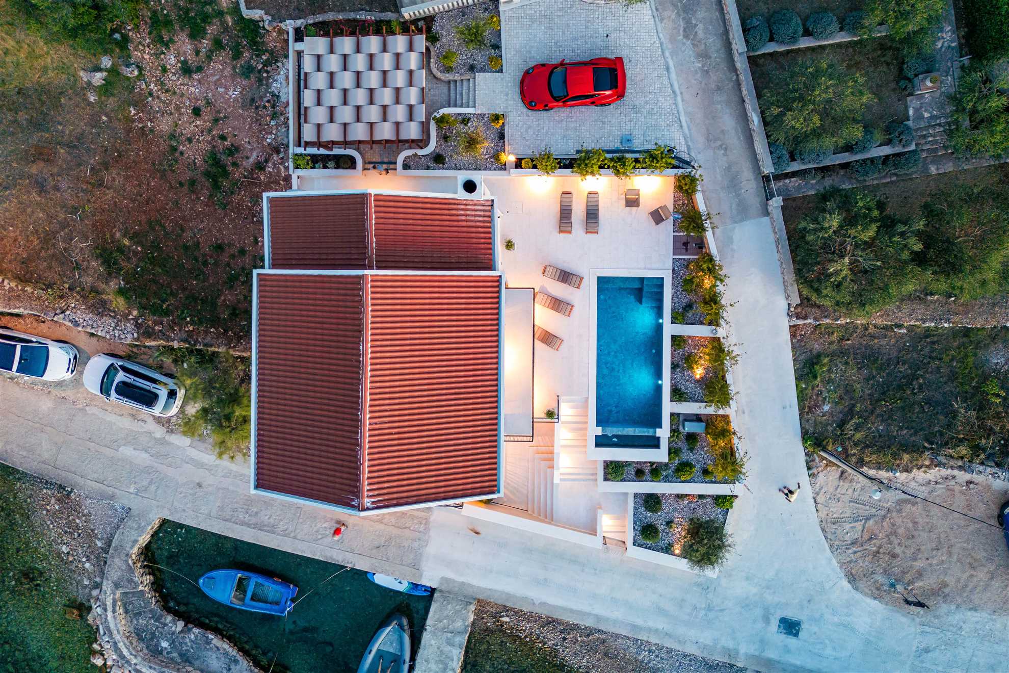 Sea front Villa Draga with heated infinity pool