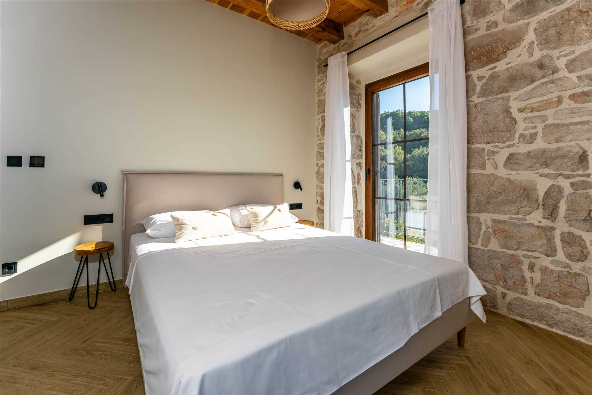 Sea front Villa Draga with heated infinity pool
