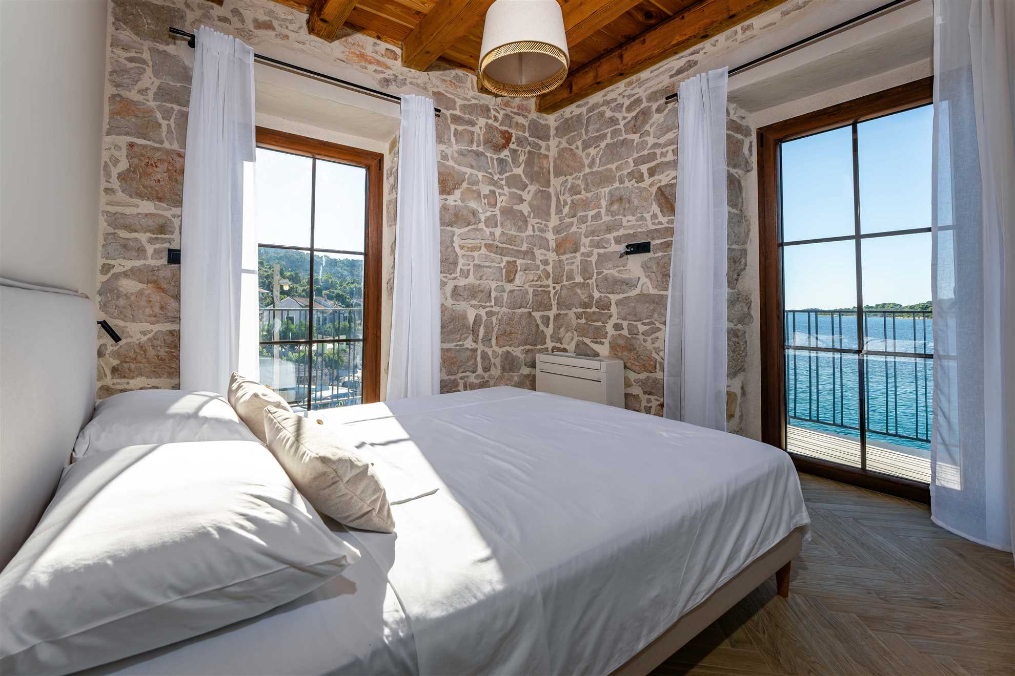 Sea front Villa Draga with heated infinity pool