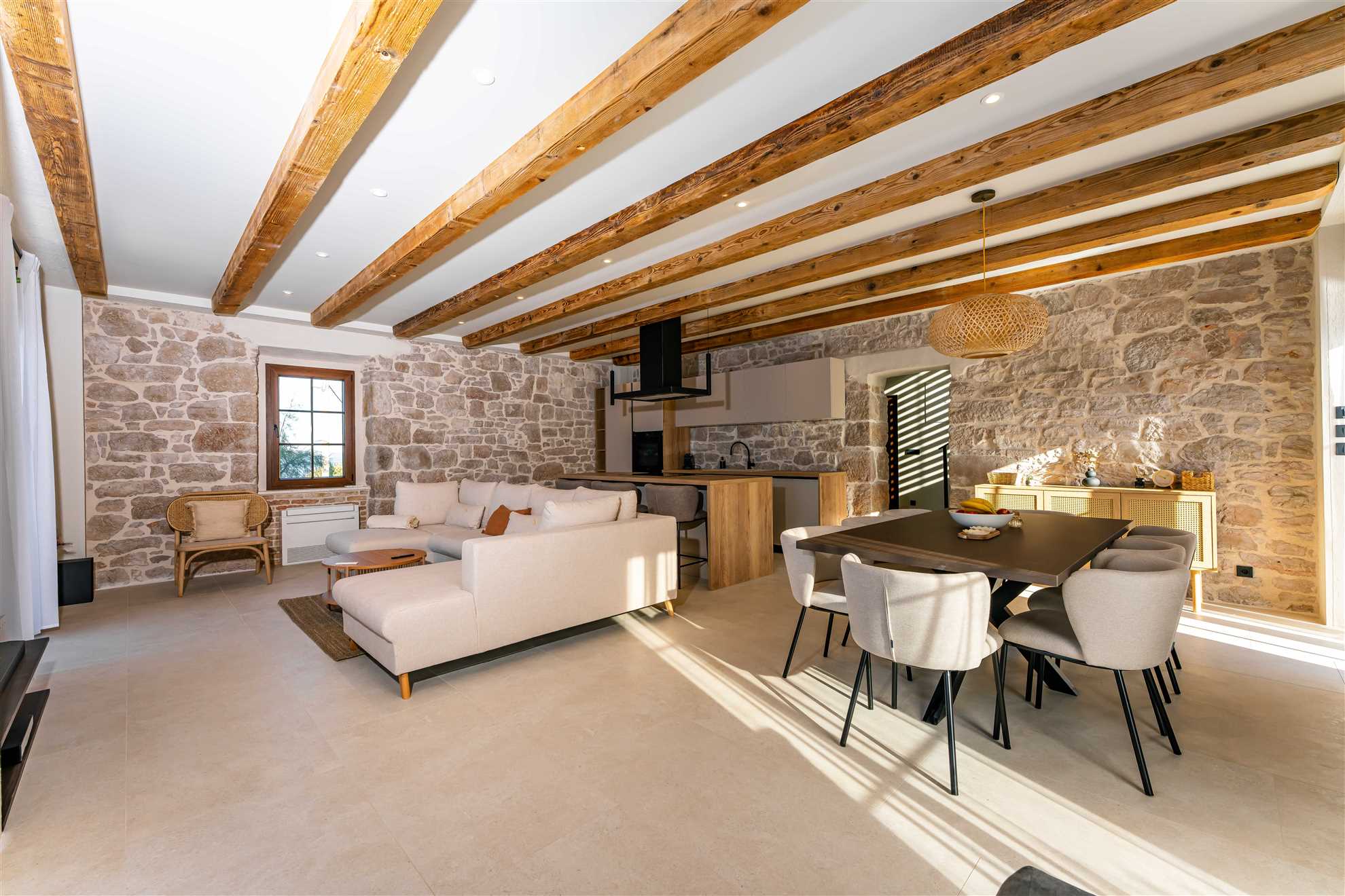 Sea front Villa Draga with heated infinity pool