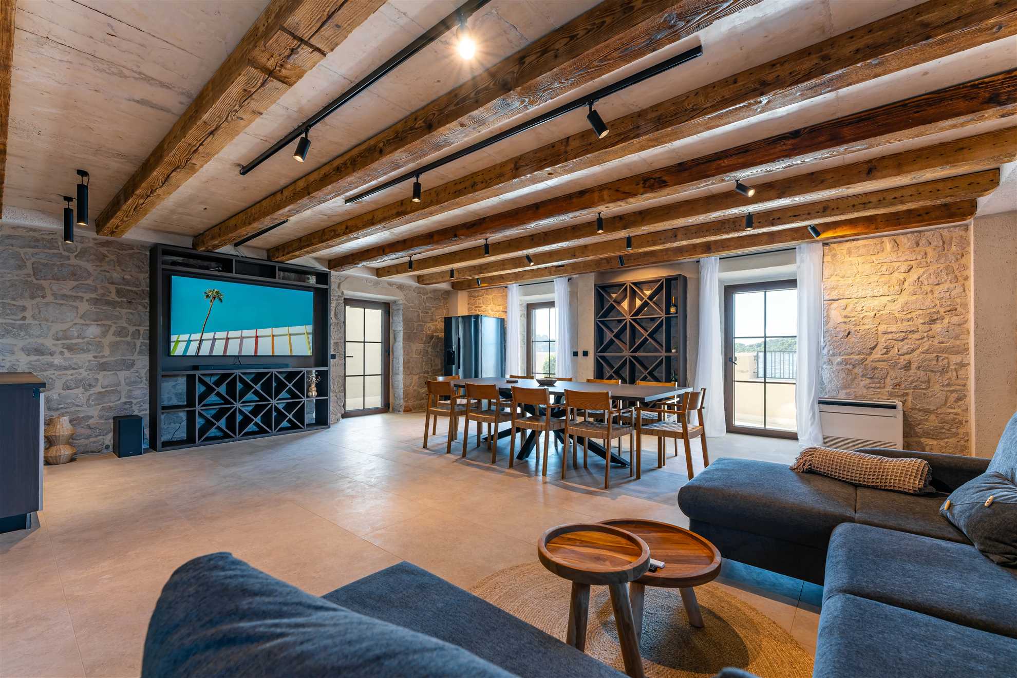 Sea front Villa Draga with heated infinity pool