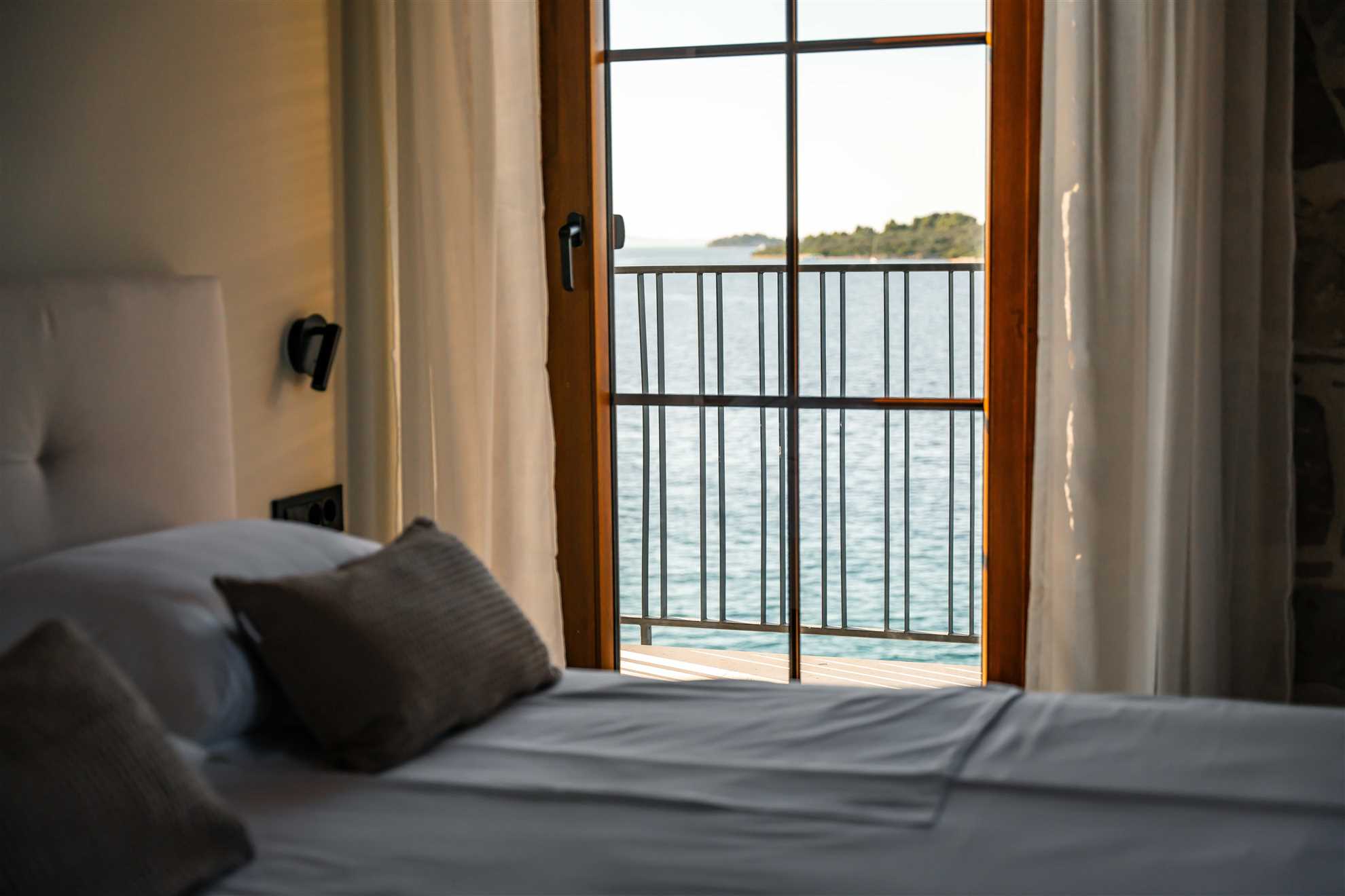 Sea front Villa Draga with heated infinity pool