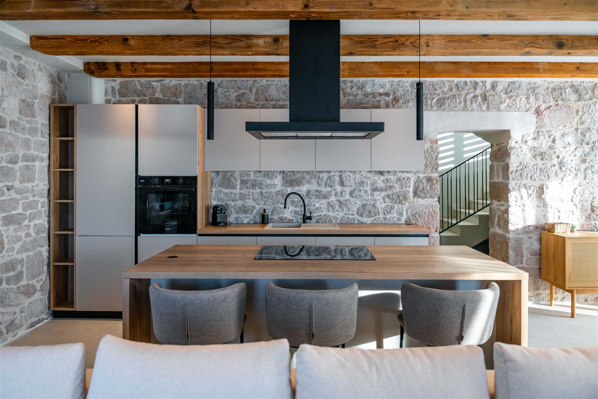 Sea front Villa Draga with heated infinity pool