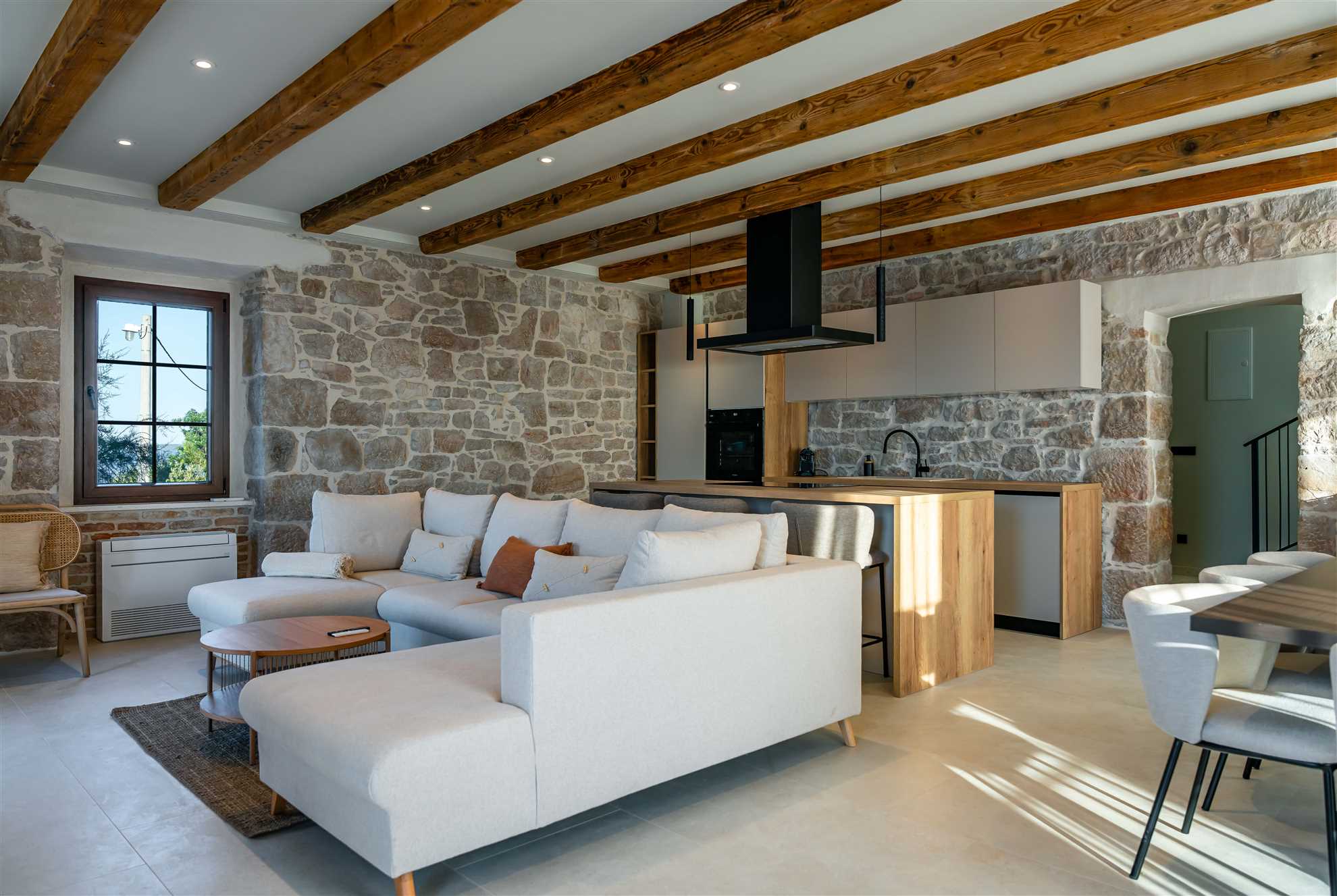 Sea front Villa Draga with heated infinity pool