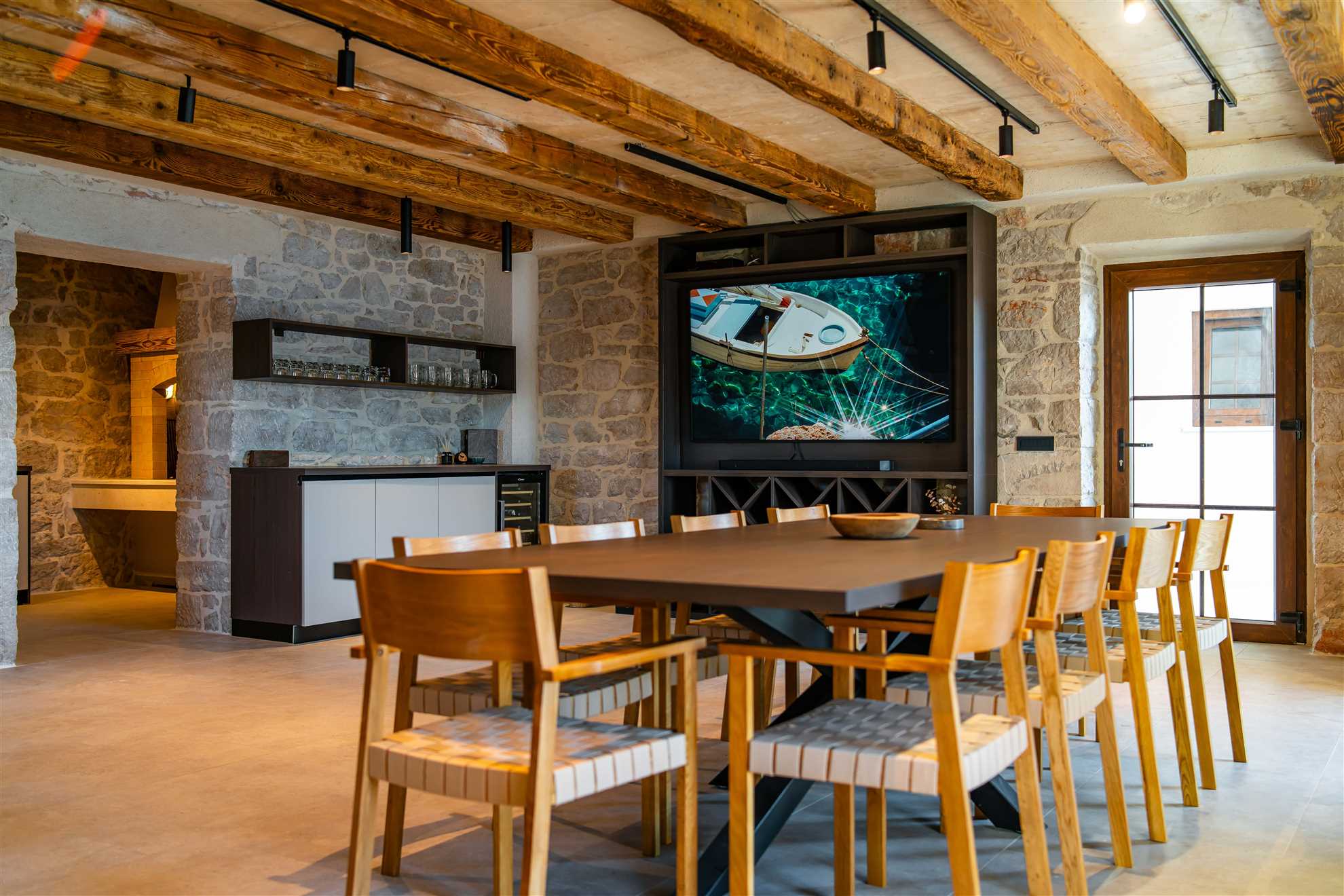Sea front Villa Draga with heated infinity pool