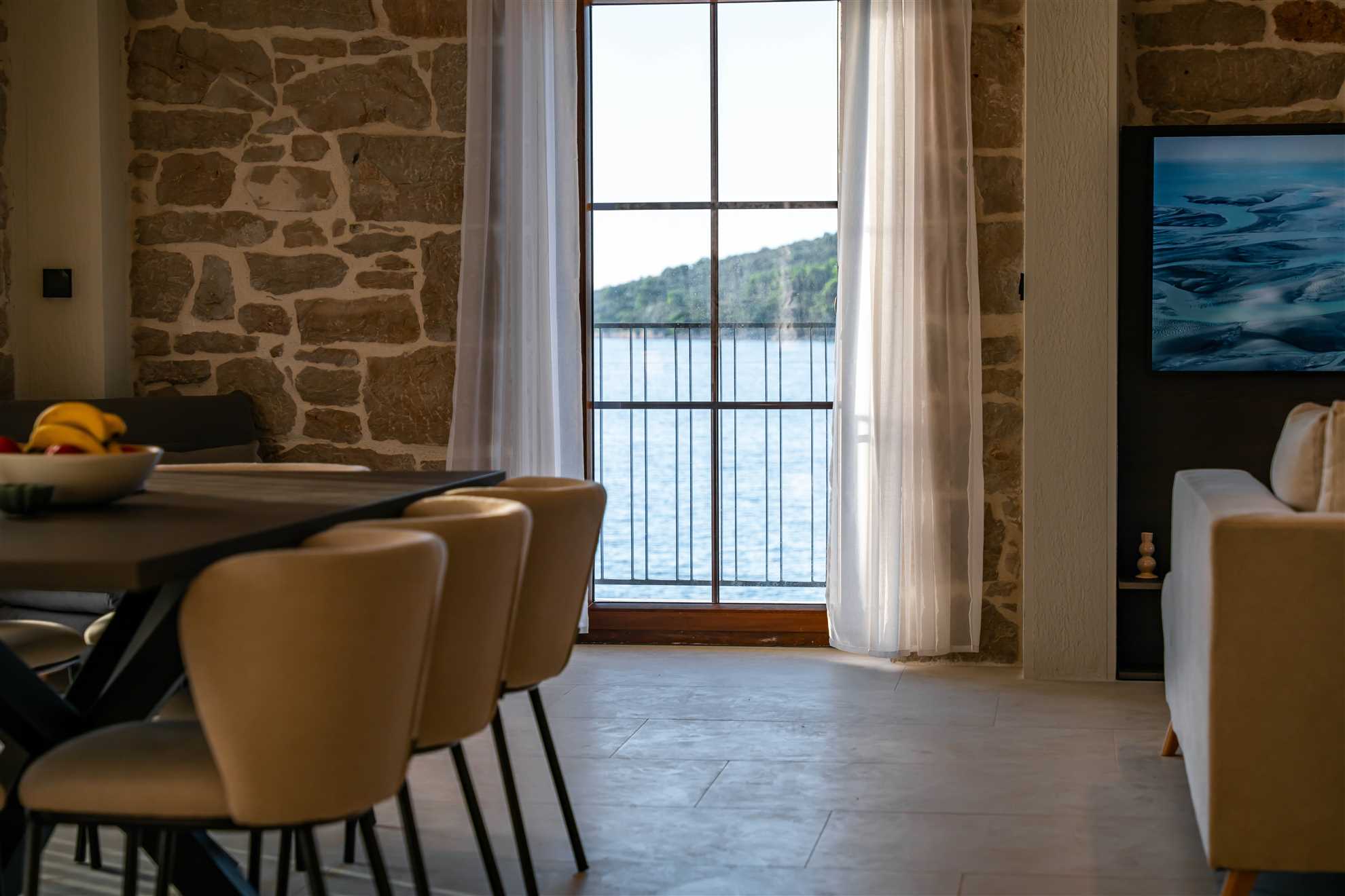 Sea front Villa Draga with heated infinity pool