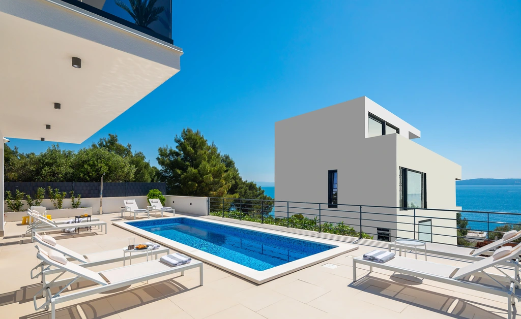 Okrug Gornji Villa with Private Pool & Jacuzzi