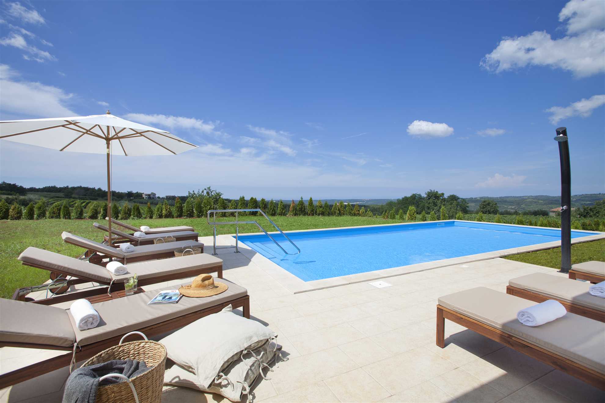 Villa Sara Bajkini with vineyard view