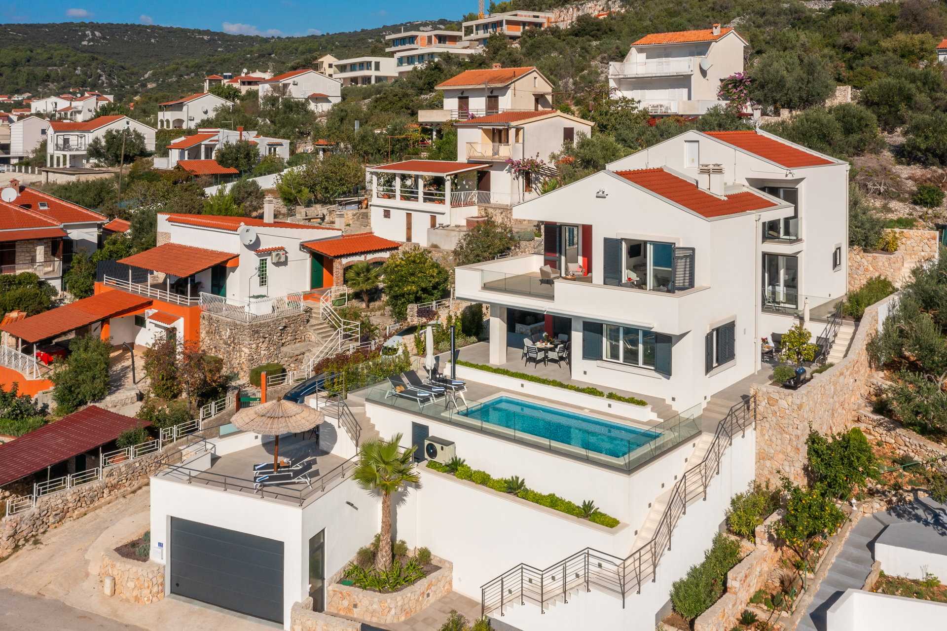 Beachfront Villa Mila M with Pool