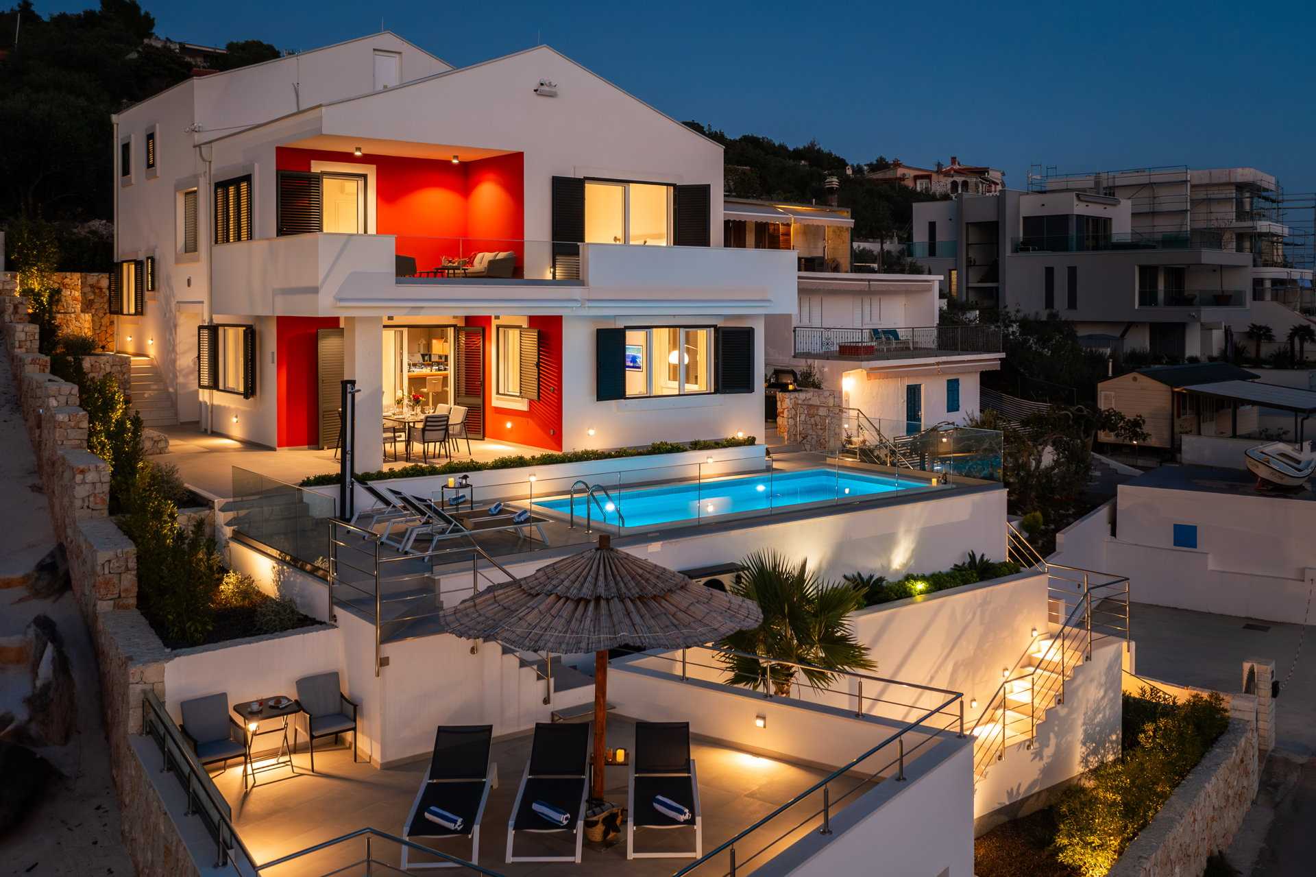 Beachfront Villa Mila M with Pool