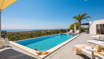 Modern Villa Retreat with Heated Pool in Rogoznica