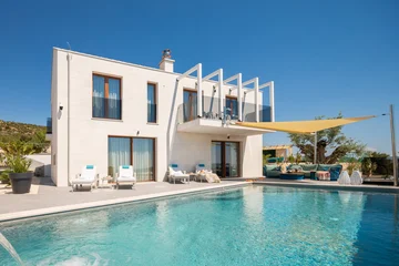 Modern Villa Retreat with Heated Pool in Rogoznica