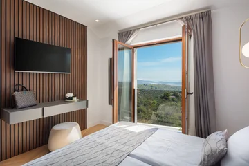 Modern Villa Retreat with Heated Pool in Rogoznica