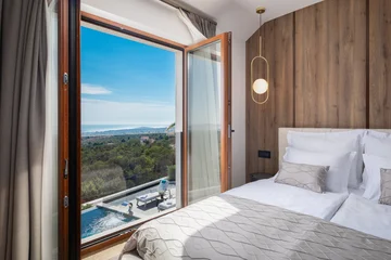 Modern Villa Retreat with Heated Pool in Rogoznica