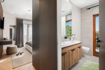 Modern Villa Retreat with Heated Pool in Rogoznica