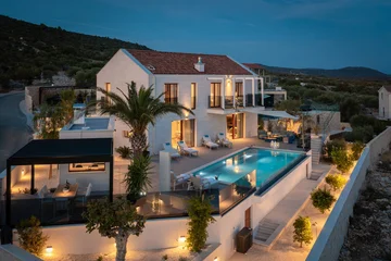 Modern Villa Retreat with Heated Pool in Rogoznica