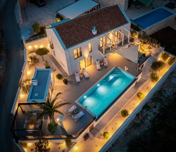 Modern Villa Retreat with Heated Pool in Rogoznica