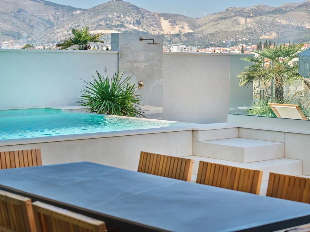 Contemporary Seafront Villa with Pool in Trogir