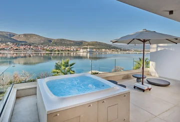 Contemporary Seafront Villa with Pool in Trogir