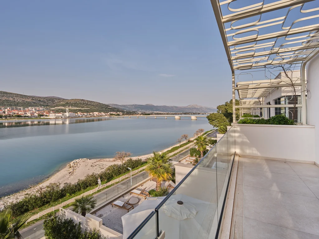 Contemporary Seafront Villa with Pool in Trogir