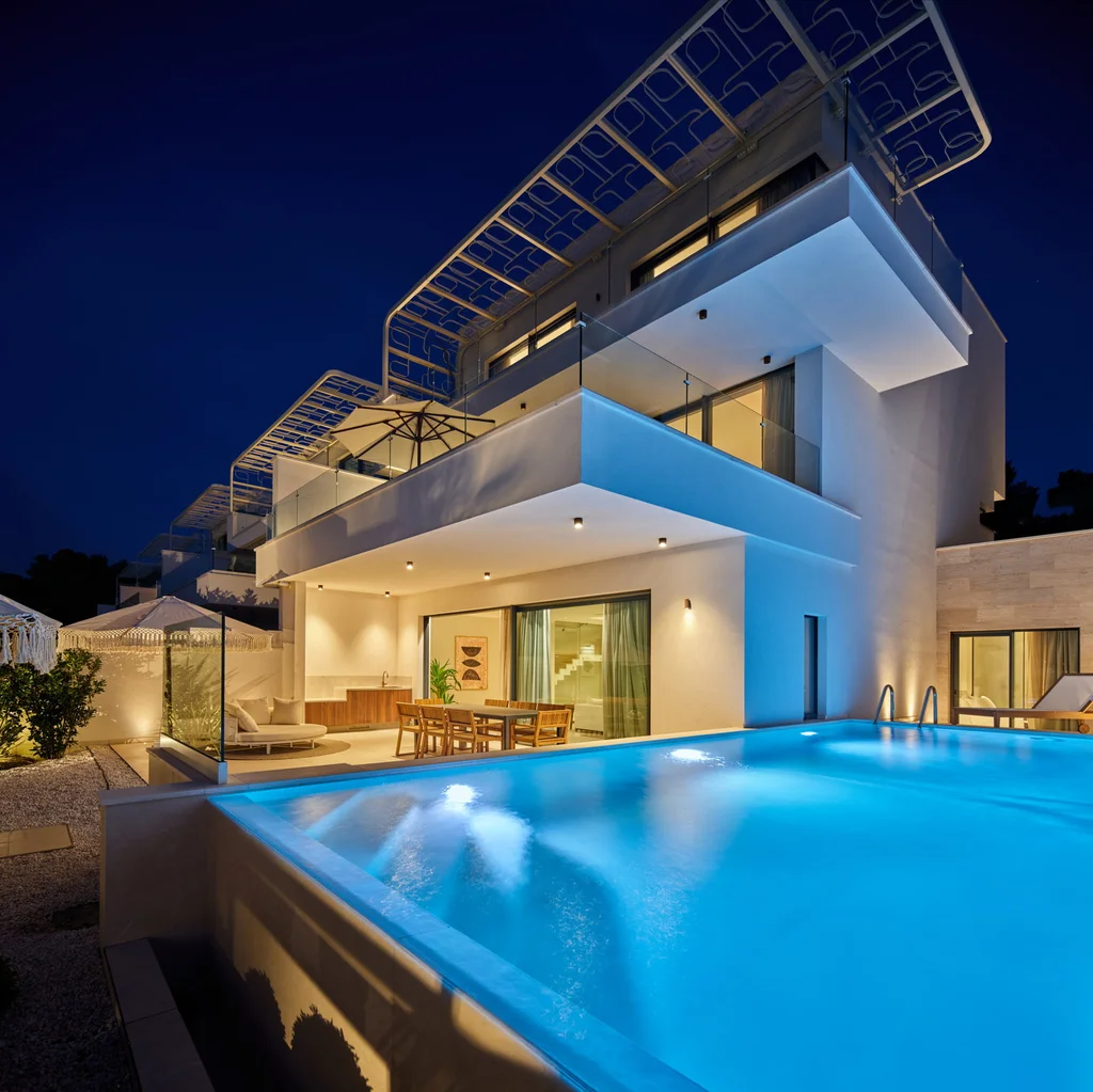 Contemporary Seafront Villa with Pool in Trogir