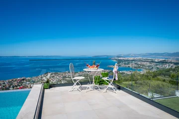 Modern Hilltop Villa with Pool in Podstrana