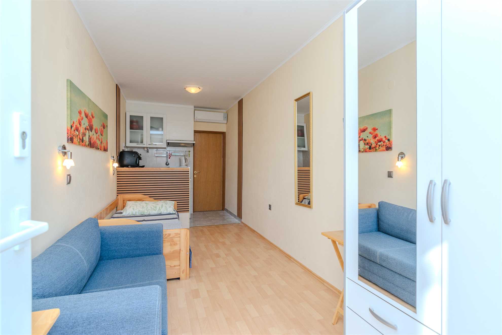 Studio apartment for 2 Pers | 250m from beach | 3 stars apartment