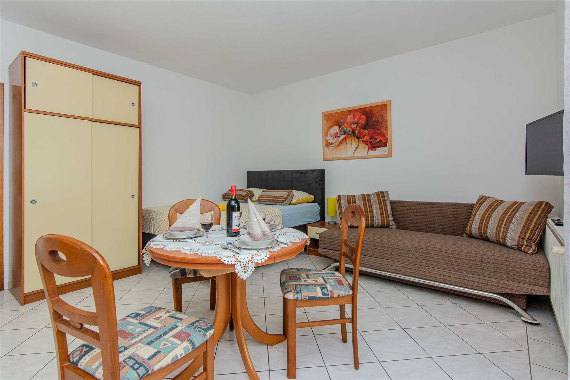 In the center of the island of Vir | 150m from the beach Jadro | Studio apartment | 2-3 persons