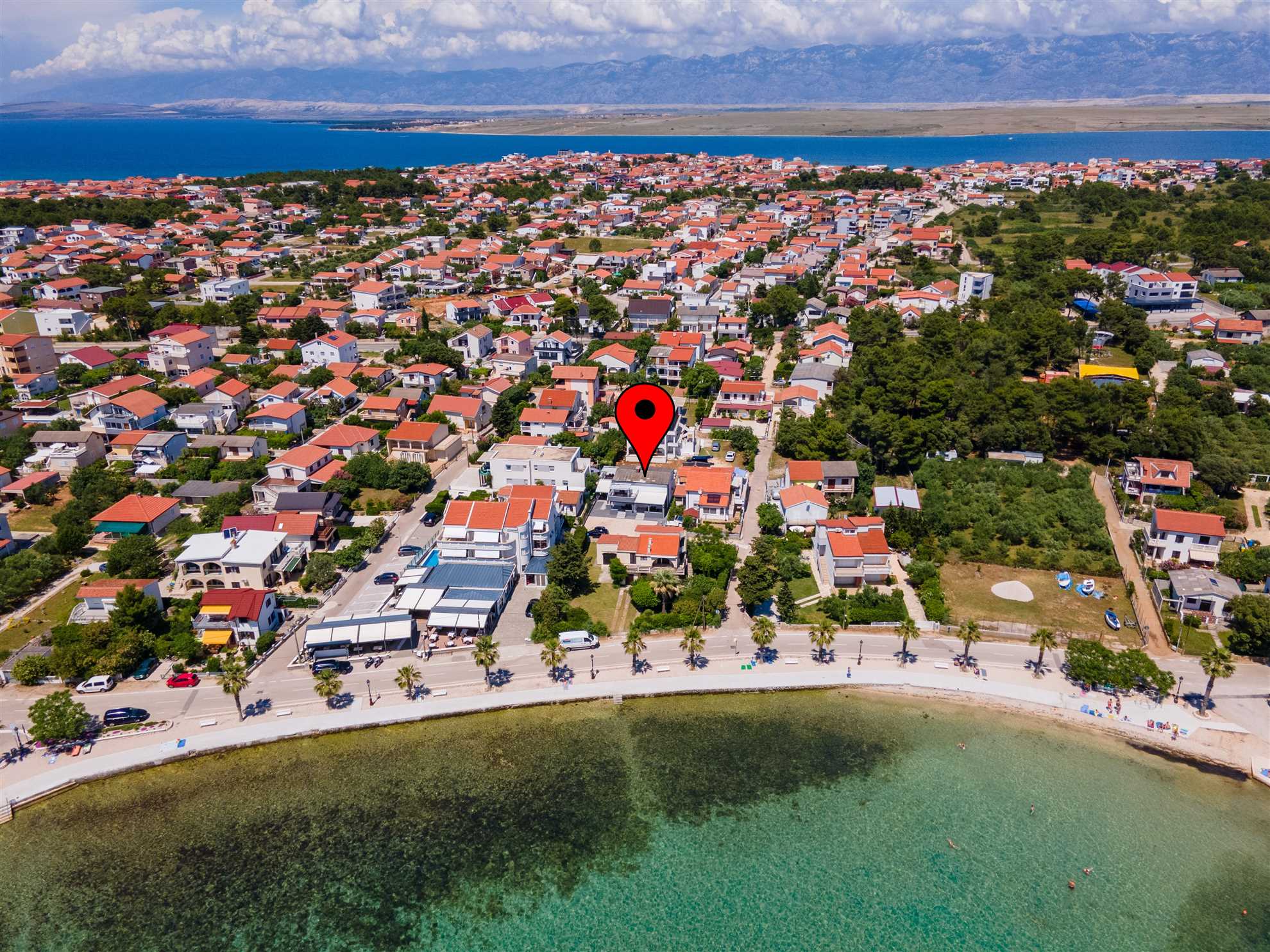 Djelomičan pogled na more | Za 4-5 osobe | 30 m od plaže