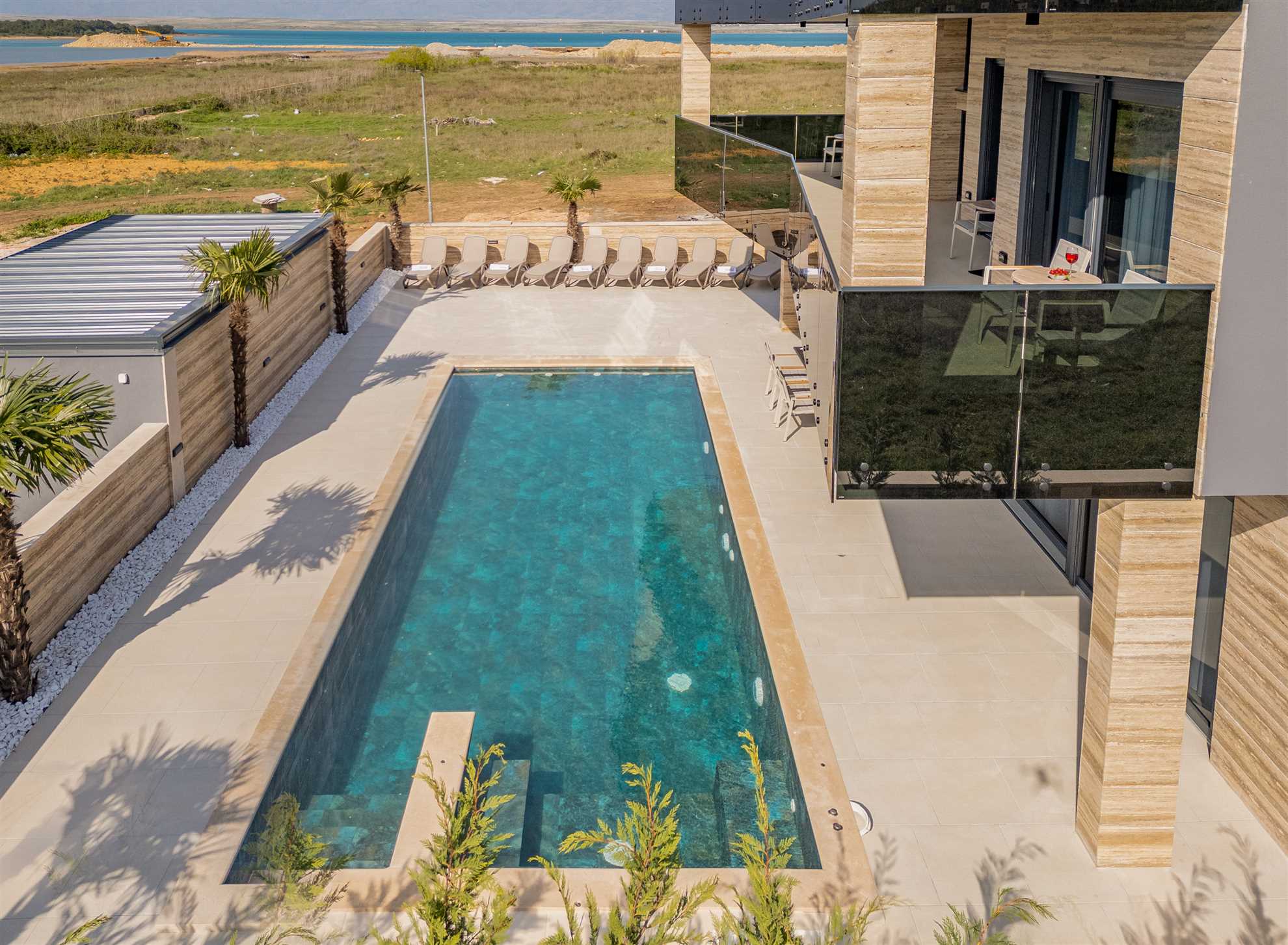 Luxorious villa with sea view and pool | For 10 persons | 100 m from the sea