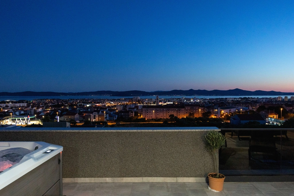 Zadar Villa with Heated Pool, Rooftop Jacuzzi for 12