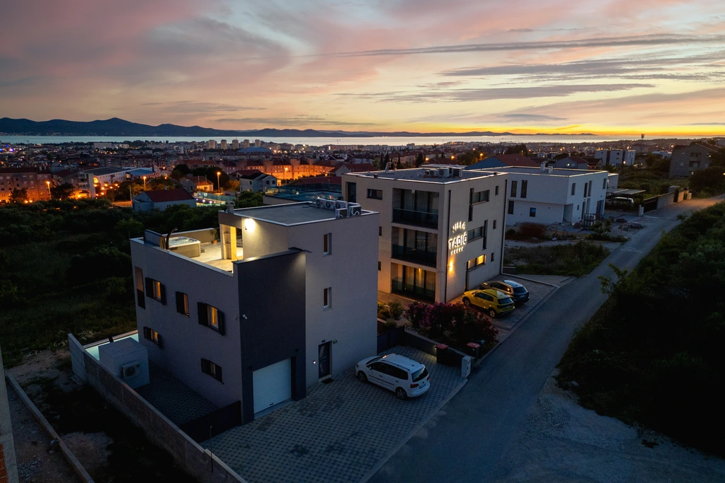 Zadar Villa with Heated Pool, Rooftop Jacuzzi for 12