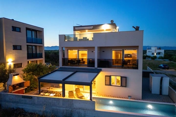 Zadar Villa with Heated Pool, Rooftop Jacuzzi for 12