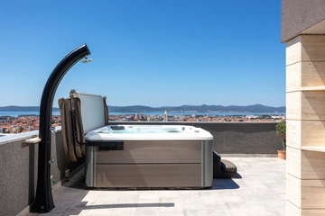 Zadar Villa with Heated Pool, Rooftop Jacuzzi for 12