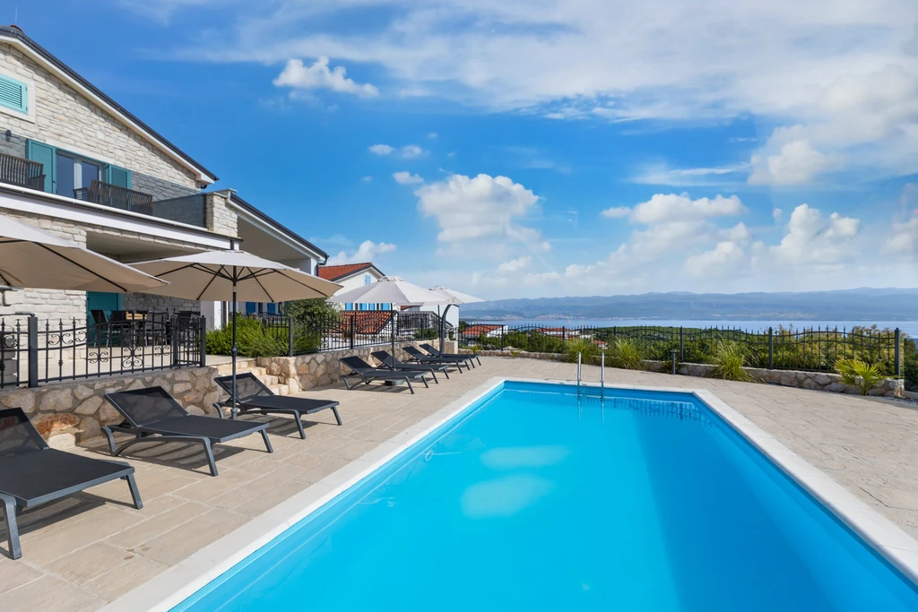 Villa in Vrbnik (Krk) with Heated Pool & Sea View