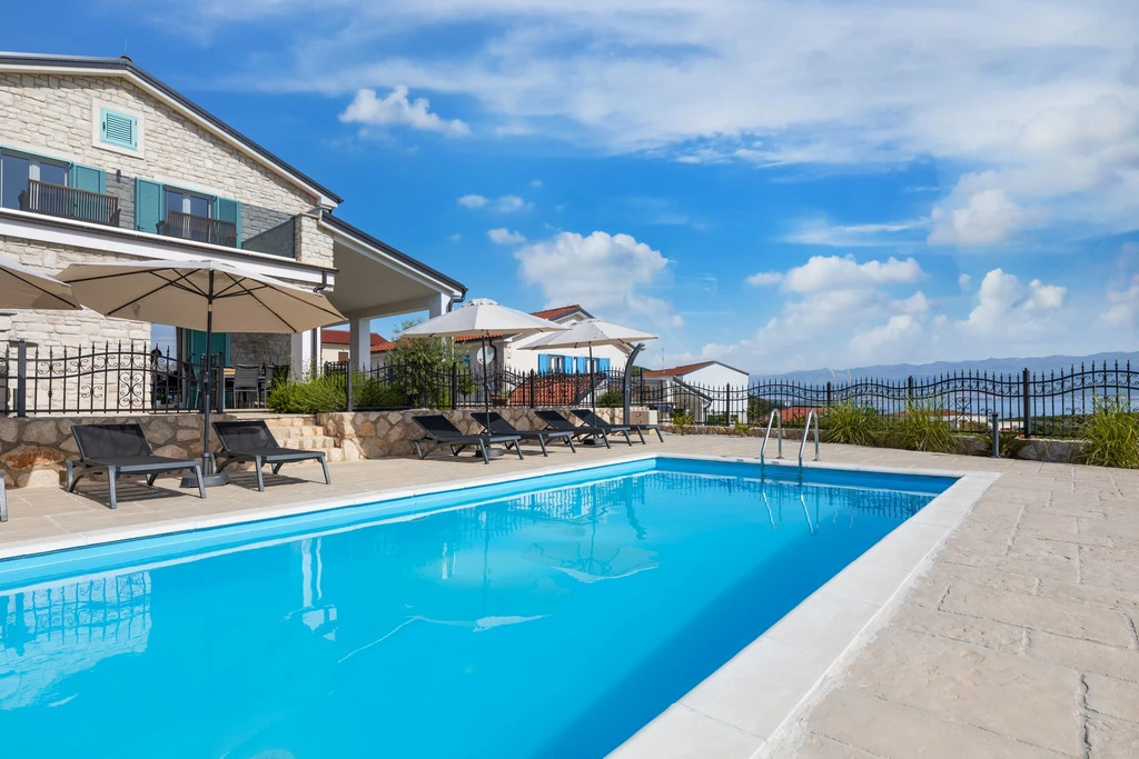 Villa in Vrbnik (Krk) with Heated Pool & Sea View