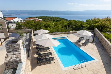 Heated-Pool Villa with Sea Views in Vrbnik