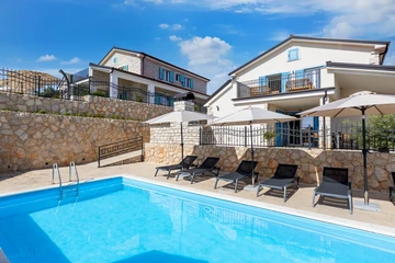 Heated-Pool Villa with Sea Views in Vrbnik