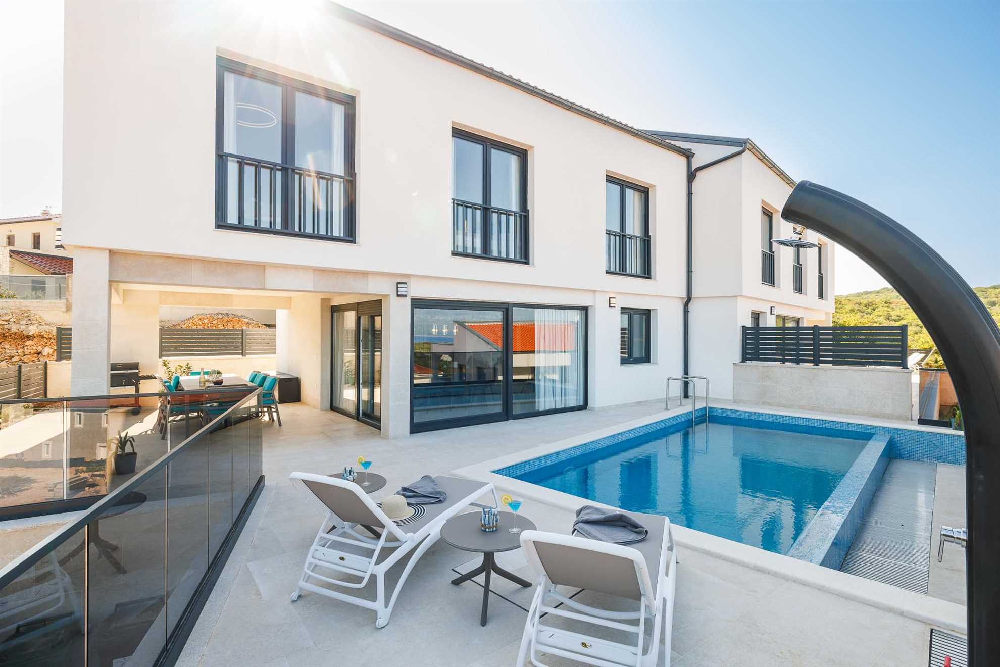 Villa SUNSET I with private pool and beautiful sea view