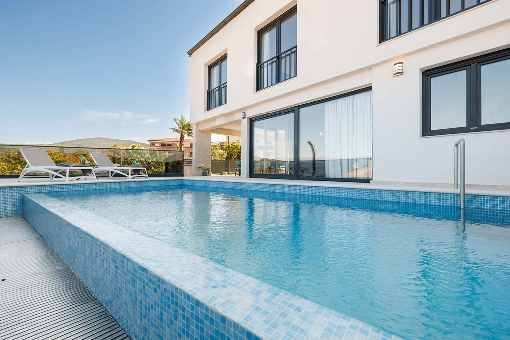 Vrbnik Villa with Private Heated Pool & Sea View