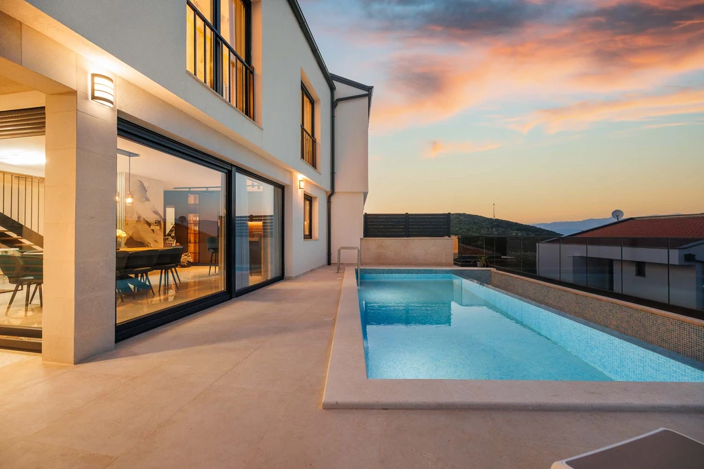 Vrbnik Villa with Private Heated Pool & Sea View