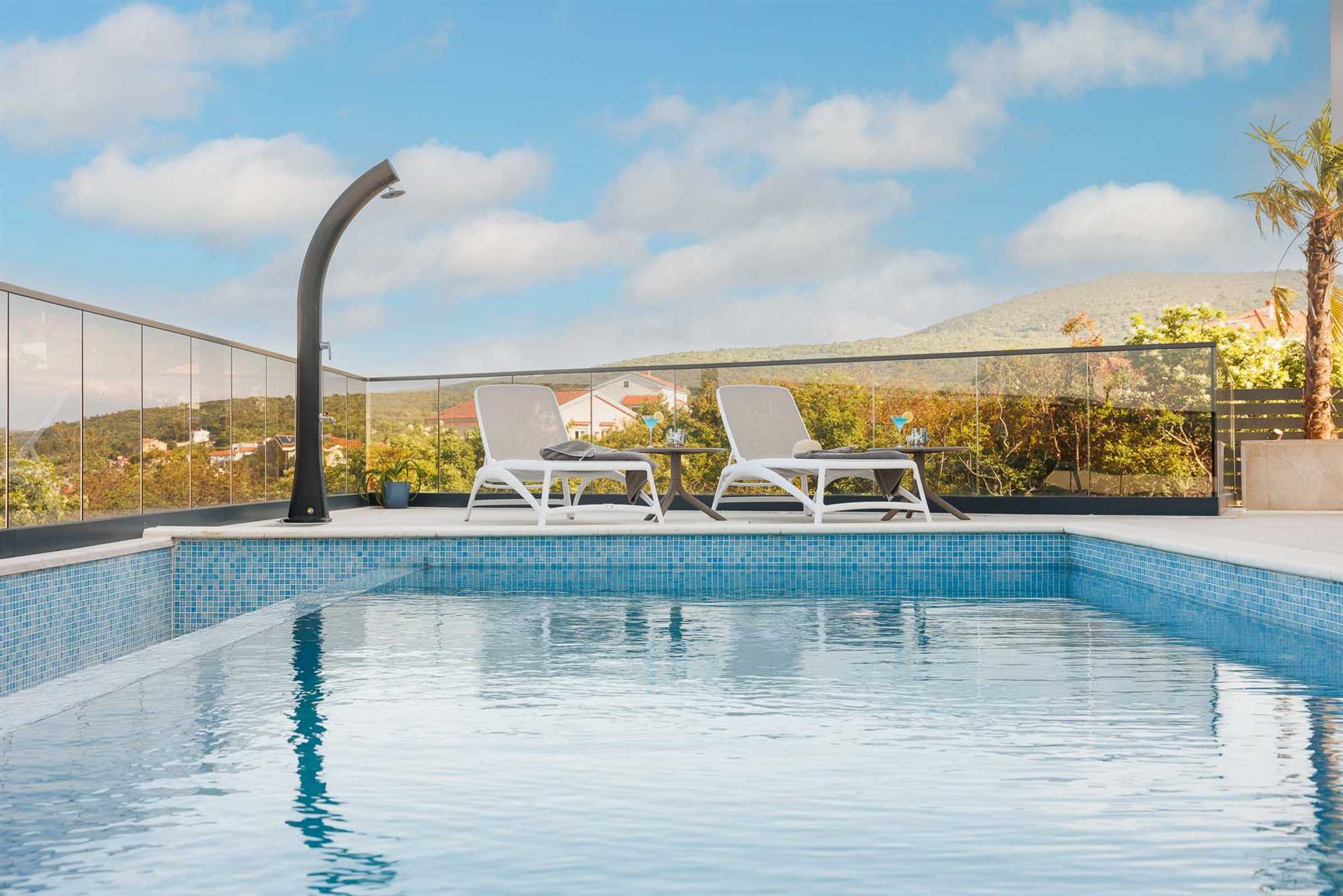 Villa SUNSET I with private pool and beautiful sea view